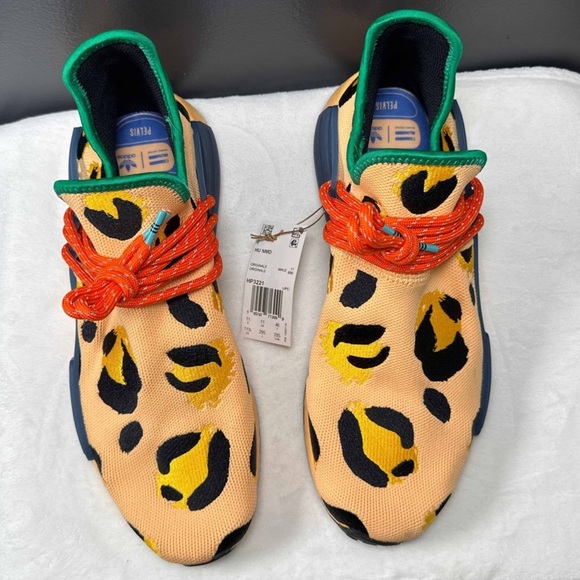 Adidas Pharrell x NMD Human Race 'Animal Print - Pulse Amber' Size 11.5M | VNDS - Picture 6 of 11